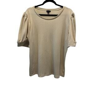 Ann Taylor Factory Puff Sleeve Knit Top – Size XL